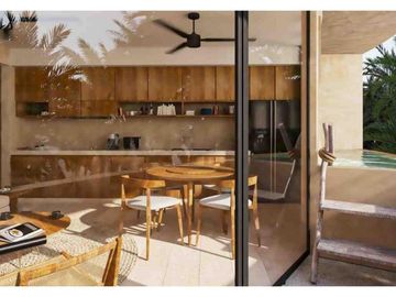Condo con jardin, alberca privada y terraza, cerca del mar en pre-venta Yucatán