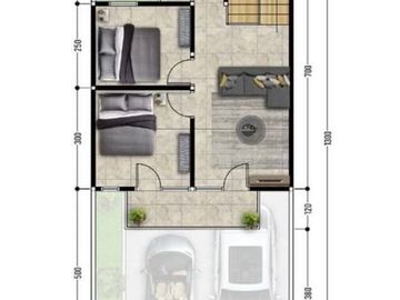 Rumah Syariah siaphuni 2 Lantai Bonus 2 unit AC di Juanda Kota Depok