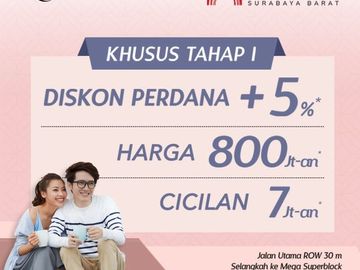 Grand pakuwon Quensland surabaya, ANGSURAN DP 7 JUTAAN