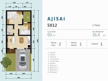 RUMAH DI SPRINGHILL YUME LAGOON TYPE AJISAI 5 X 12