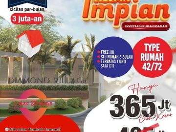 ON FEBRUARY SALE! DIAMOND VILLAGE JUANDA 1, Rumah Murah Bebas Banjir dan Dekat dengan Fasum