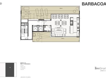 Apartamento 2 dormitorios con terraza al frente en Centro, Montevideo