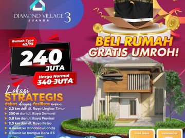 TANPA JAMINAN, No. 08213993----, Rumah Murah Sidoarjo 2022 240 Juta, Diamond Village Juanda 3