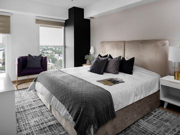 Apartamento con spa, cine, skybar, alberca, pista de jogging, gimnasio, huerto u