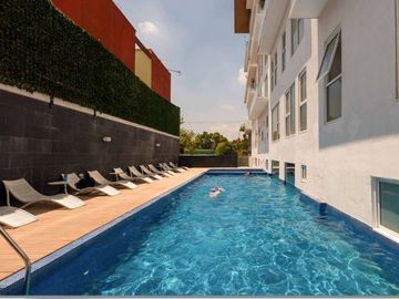 Apartamento con spa, cine, skybar, alberca, pista de jogging, gimnasio, huerto u