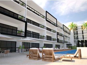 Departamento con casa club y alberca, gimnasio, centro de negocios, pool bar