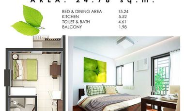Studio (25sqm) for sale in Antara Condominium for P200/day!