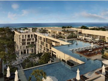 Departamento a 400 metros del mar amenidades de lujo, en venta Playa del Carmen.