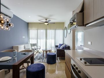 Departamento a 400 metros del mar amenidades de lujo, en venta Playa del Carmen.