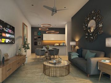 Departamento a 400 metros del mar amenidades de lujo, en venta Playa del Carmen.