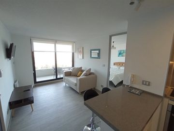 Arriendo Depto amoblado 1 dorm 1 baño Costa Montemar Concón