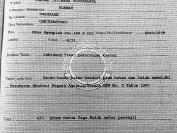 Tanah Pekarangan Harga Siap Nego di Jalan Pamungkas