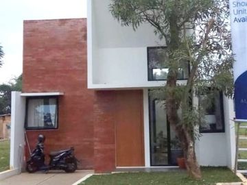 Rumah Baru 1 Lnt, LT 50 m&sup2;, Rp 695 Juta, di Sawangan, Depok.