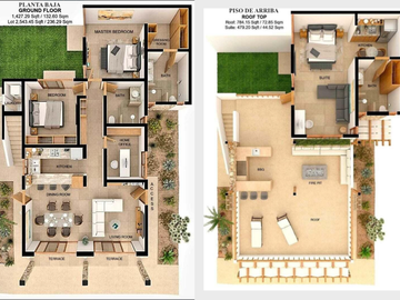 Casa de 3 recamaras + oficina, roof top privado, vista al mar y la montaña, albe