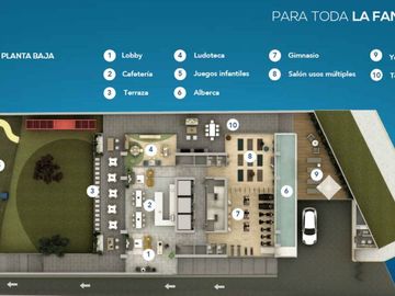 Departamento con ventanas de piso a techo con alberca, Gimnasio,y ludoteca, pre-