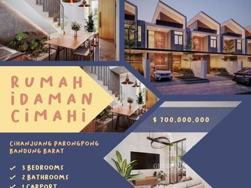RUMAH 2 LANTAI READY STOCK/ SIAP HUNI CUMAN 700 JUTAAN DEKAT PEMKOT CIMAHI