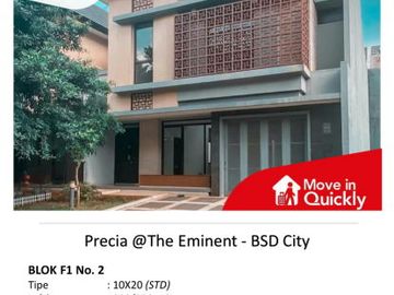 Precia @The Eminent Rumah Bagus Ready Stock di BSD City