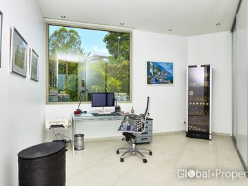 Private luxury modern house with pool and garden