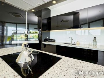 Private luxury modern house with pool and garden