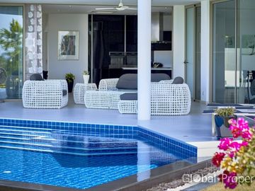 Private luxury modern house with pool and garden
