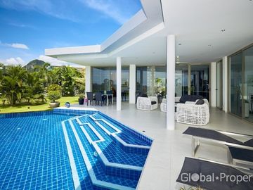 Private luxury modern house with pool and garden