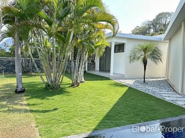 Private luxury modern house with pool and garden