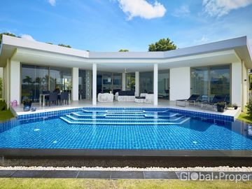 Private luxury modern house with pool and garden