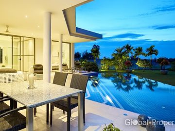 Private luxury modern house with pool and garden