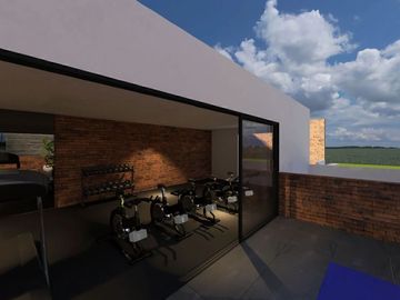 Departamento 1 recamaras más estudio, con alberca, área de juegos para niños