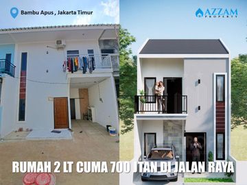RUMAH 2 LANTAI 0 KM JALAN RAYA BAMBU APUS JAKARTA TIMUR