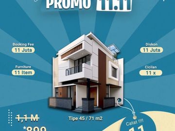 HANYA 1 Hari Promo Cepat Rumah Syariah 2LT Murah Cicendo Tol Pasteur