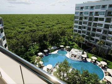 Condominio con lock off, terraza, bodega y cuarto de lavado,  con vista al bosqu