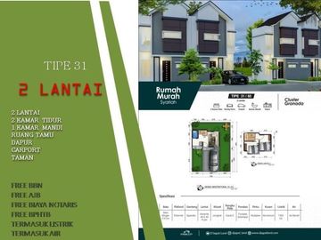 Best Price Tipe 31/63 2 Lantai Rumah KPR Siap 2KT