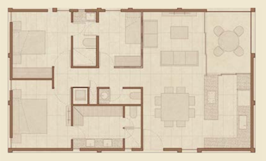 Departamento en Venta en Mérida, Época, Montes de Amé (Mod. 2+Flex plus)