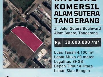 KAVLING KOMERSIAL HOEK ALAM SUTERA TANGERANG