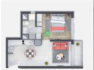 Departamento en venta de 1 dorm. en Valdivia