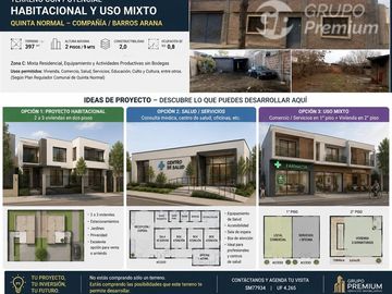 TERRENO CON POTENCIAL HABITACIONAL Y USO MIXTO EN QUINTA NOR