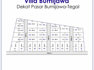 5 Menit Pasar Bumijawa Tegal Kapling Villa 20 Jt-an