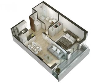 Apartamento de 1 dormitorio en Cordón, Montevideo.