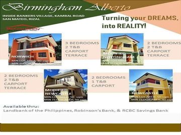 Birmingham Alberto San Mateo Rizal House and Lot For Sale in San Mateo Rizal