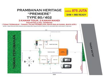 Dekat Exit Tol Prambanan 800 Jt-an Rumah Classic Luas di Prambanan