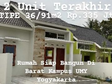 RUMAH SIAP BANGUN 320 JT DI SELATAN RS PKU GAMPING YOGYAKARTA, WA: 0852-5234-----