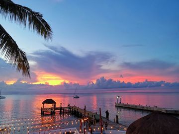 Departamento con vista al mar desde terraza lounge a la venta en Cozumel