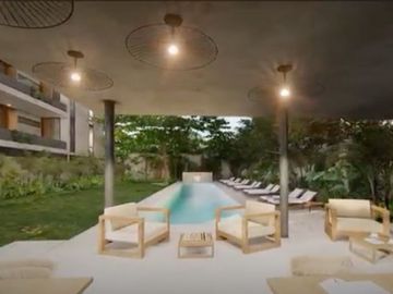 Departamento con vista al mar desde terraza lounge a la venta en Cozumel