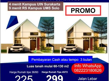 Rumah kartasura rumah murah kartasura rumah UMS Solo Rumah UIN Solo