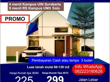 Rumah kartasura rumah murah kartasura rumah UMS Solo Rumah UIN Solo