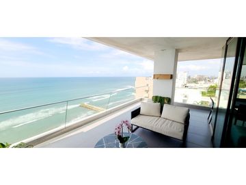 Venta Departamento de lujo frente al mar edf. Poseidón Manta Ecuador.