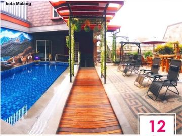 Villa Cafe + Pool 16 Kamar Luas 630 di kota Batu Malang