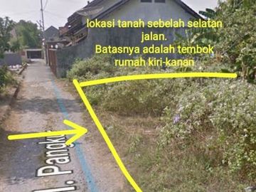 Tanah pekarangan di dalam perkampungan asri utara Polda Jogja