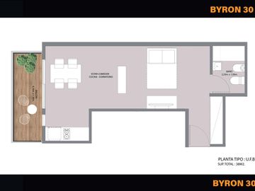 BYRON 30 1 B EXCELENTE MONOAMBIENTE DE CATEGORIA EN CONSTRUCCION EN VILLA LURO